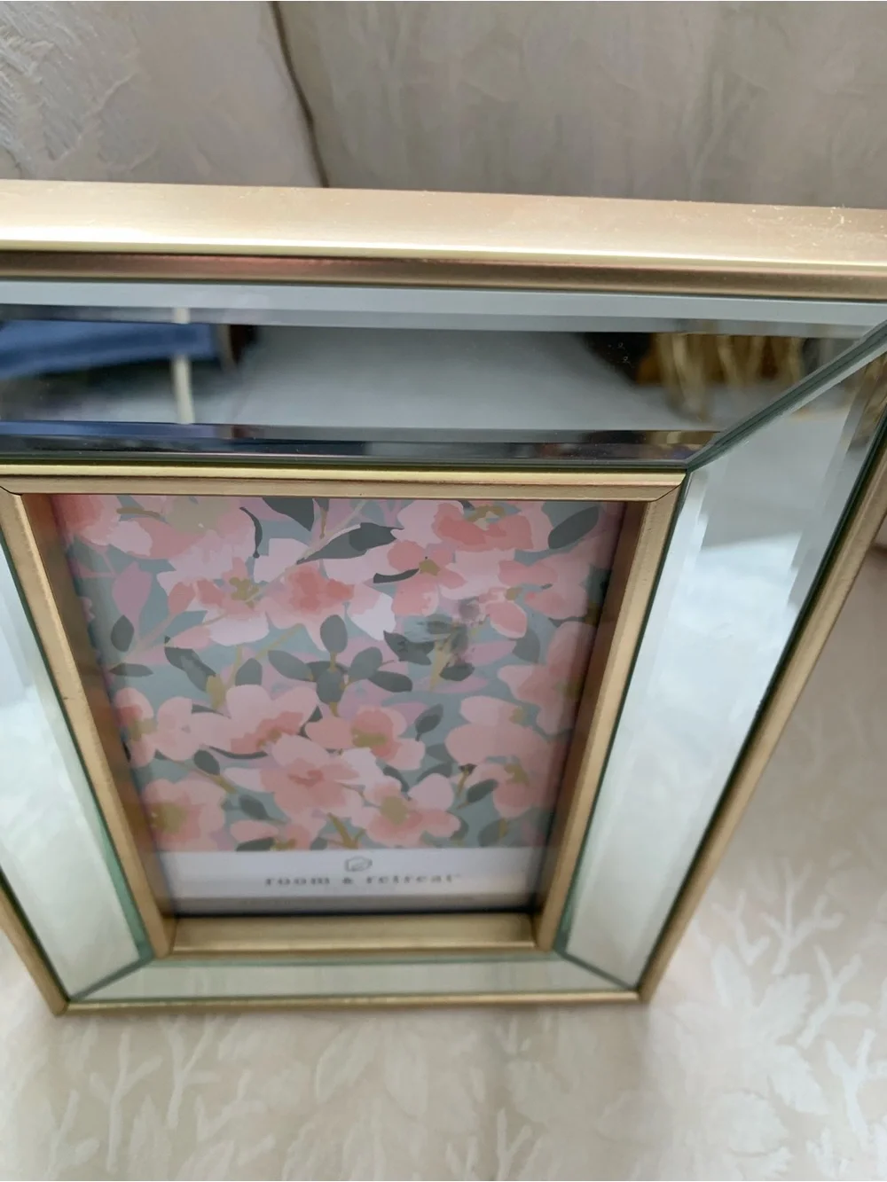Mirrored Gold Photo Frame